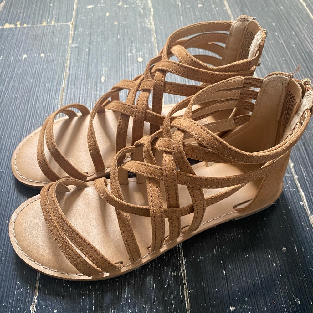 Girls Cat & Jack Tan Ankle Strap Sandals!!